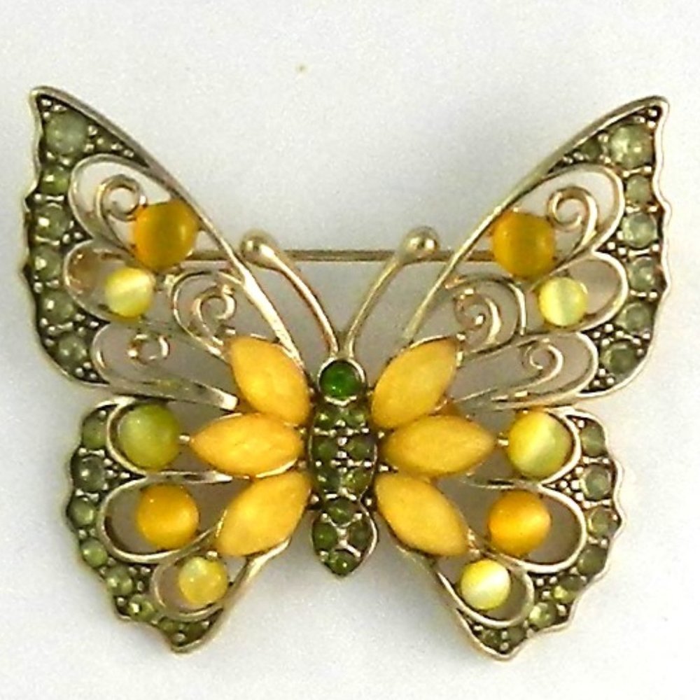 Vintage Liz Claiborne Butterfly Brooch - Signed  by Liz Claiborne